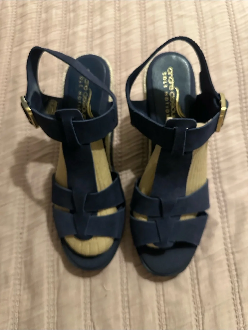 Andre Assous  Farami Sole Motion Espadrille Wedge Sandal New
